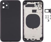 Achterkant behuizing met imitatie van iP12 voor iPhone 11 (zwart)