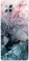 Voor Samsung Galaxy F62 / M62 Frosted Fashion Marble Shockproof TPU beschermhoes (abstract lichtroze)