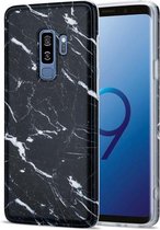 Voor Samsung Galaxy S9 + TPU glanzend marmerpatroon IMD beschermhoes (zwart)