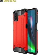 Voor Motorola Moto G9 Plus Magic Armor TPU + PC combinatiehoes (rood)