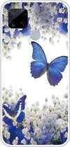 Voor OPPO Realme C15 Gekleurde tekening Clear TPU Cover Beschermhoesjes (vlinder)