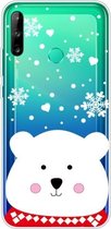 Voor Huawei P40 Lite E Christmas Series Transparante TPU beschermhoes (Chubby White Bear)