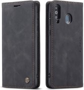 Voor Galaxy A40s / M30 CaseMe-013 Multifunctionele horizontale flip lederen tas met kaartsleuf & houder & portemonnee (zwart)