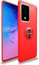 Voor Galaxy S20 Ultra Lenuo schokbestendig TPU-hoesje met onzichtbare houder (rood)
