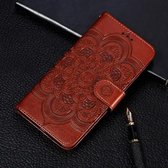Voor Galaxy S20 + Mandala Embossing Patroon Horizontale Flip Leren Case met Houder & Kaartsleuven & Portemonnee & Fotolijst & Lanyard (Bruin)