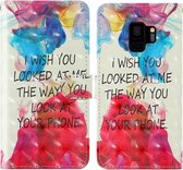 Voor Samsung Galaxy S9 3D-schilderij Gekleurd tekeningpatroon Horizontaal Flip TPU + PU-lederen hoes met houder & kaartsleuven & portemonnee & lanyard (Engels alfabet)