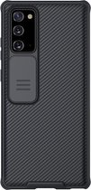 Voor Samsung Galaxy Note 20 NILLKIN Black Mirror Pro Series Camshield Volledige Dekking stofdicht Krasbestendig Telefoon Case (Zwart)