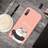 Voor Galaxy A10 Cartoon dier patroon schokbestendig TPU beschermhoes (oranje panda)