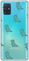 Voor Galaxy A71 Lucency Painted TPU Protective (Mini Dinosaurus)