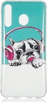 Headphone Puppy Pattern Noctilucent TPU Soft Case voor Galaxy M30