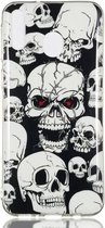 Red Eye Ghost Pattern Noctilucent TPU Soft Case voor Galaxy M20