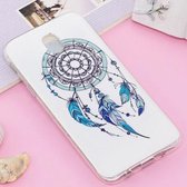 Voor Galaxy J3 (2017) (EU-versie) Noctilucent IMD Feather Dream Catcher Pattern Soft TPU Case Protector Cover