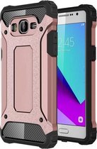 Voor Galaxy J2 Prime / G532 Tough Armor TPU + pc combinatiebehuizing (roségoud)