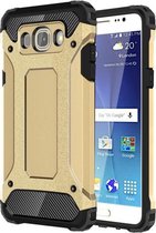 Voor Galaxy J7 (2016) / J710 Tough Armor TPU + PC combinatiebehuizing (goud)
