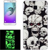 Voor Galaxy A3 (2016) / A310 Noctilucent Red Eye Ghost Patroon IMD Vakmanschap Soft TPU Cover Case