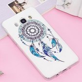 Voor Galaxy J7 (2016) / J710 Noctilucent IMD Feather Dream Catcher Pattern Soft TPU Case Protector Cover