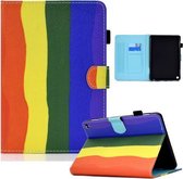 Voor Amazon Kindle Fire HD8 (2020) Gekleurde tekening Horizontale flip lederen tas met houder & kaartsleuven & slaap- / wekfunctie (regenboog)