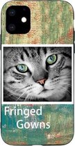 Voor iPhone 11 Pro Painted Pattern Soft TPU beschermhoes (kat)