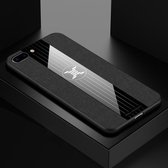 Voor iPhone 8 Plus & 7 Plus XINLI Stikstof Textuur Schokbestendig TPU Beschermhoes (Zwart)