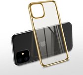 Voor iPhone 11 X-level originele serie transparante ultradunne TPU-hoes (goud)
