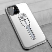 Schokbestendige TPU + pc-beschermhoes met houder voor iPhone 11 Pro Max (zilver)