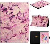 Voor iPad 10.2 / 10.5 TPU horizontale flip lederen tas met houder en kaartsleuf en slaap- / wekfunctie (roze marmer)