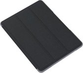 Voor iPad 9.7 Mutural YAXING-serie stoffen textuur PU + TPU lederen tas met 3-voudige houder & pennensleuf & slaap- en wekfunctie (zwart)