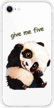 Voor iPhone SE 2020/8/7 patroon TPU beschermhoes (Tilted Head Panda)