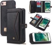 Voor iPhone 6 / 6s / 7/8 POLA Multifunctionele TPU + PC magnetische horizontale flip lederen tas met houder & kaartsleuven & portemonnee & fotolijst (zwart)