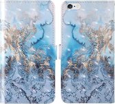 Voor iPhone 6 / 6s 3D-schilderij Gekleurd tekeningpatroon Horizontaal Flip TPU + PU-lederen hoes met houder & kaartsleuven & portemonnee & lanyard (Melkweg)