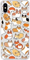 Voor iPhone XS Max Pattern TPU beschermhoes (veel Corgi)