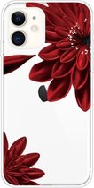 Voor iPhone 11 patroon TPU beschermhoes (rode bloem)