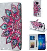 Half bloempatroon horizontaal flip lederen hoesje voor Huawei Mate 20, met houder & kaartsleuven & fotolijst & portemonnee