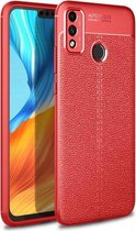 Voor Huawei Honor 9X Lite Litchi Texture TPU schokbestendig hoesje (rood)