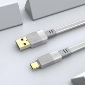 JOYROOM S-M360 Star Series 3A USB-C / Type-C Drawbench platte datakabel, lengte: 1m (zilver)