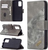 Voor Xiaomi Poco M3 Bijpassende kleur Krokodiltextuur Horizontale flip PU lederen tas met portemonnee & houder & kaartsleuven (grijs)