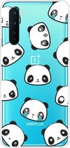 Voor OnePlus Nord schokbestendig geverfd transparant TPU beschermhoesje (Emoji Bear)