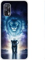 Voor OPPO Realme 7 Pro Gekleurde tekening Clear TPU Cover Beschermhoesjes (The Lion King)