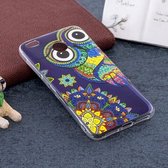 Voor Xiaomi Redmi 4X Noctilucent Ethnic Owl Pattern TPU Soft Back Case Beschermhoes
