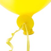 Ballon snelsluiters geel met lint.