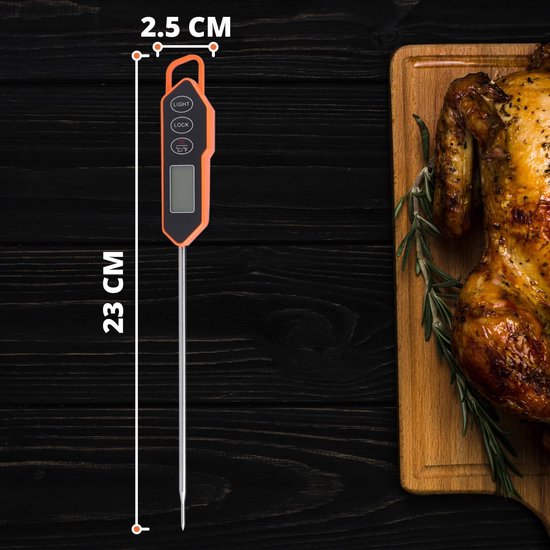 Thermomètre de cuisine Mancor - Numérique - Thermomètre alimentaire - Rapide et précis - Thermomètre à viande
