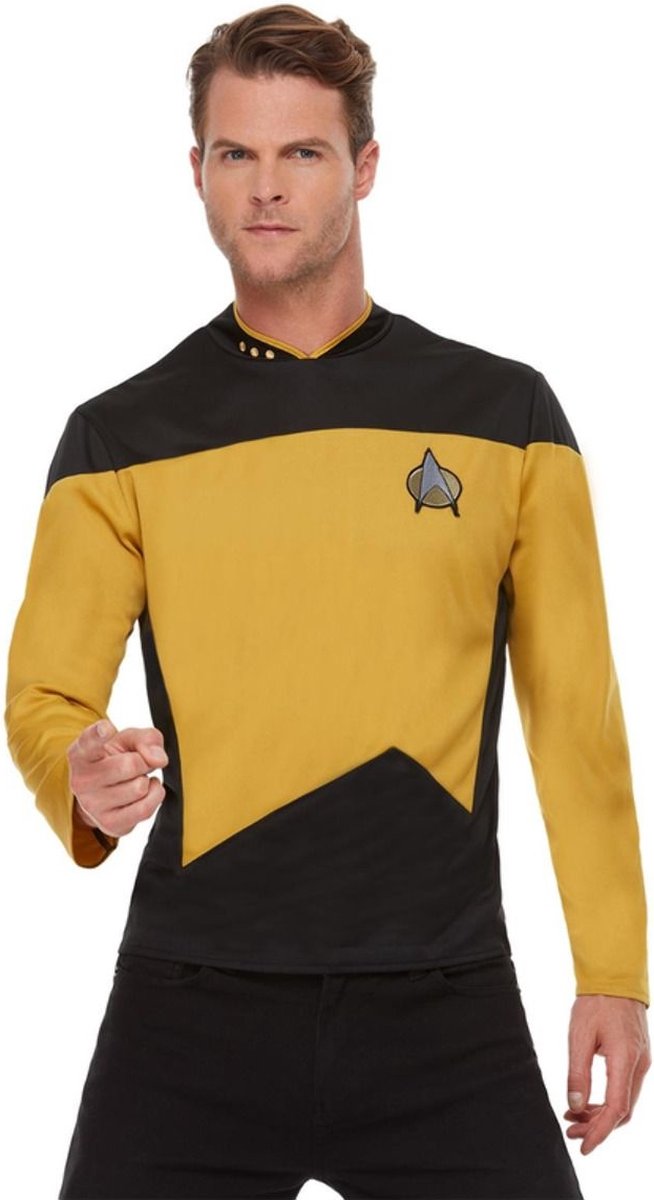 Smiffys Kostuum -S- Star Trek - The Next Generation Operations Uniform Geel