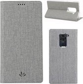 Voor Xiaomi Redmi 10X 4G / Redmi Note9 ViLi DMX-54 Schokbestendig TPU + PU leer Magnetische attractie Horizontale flip beschermhoes met kaartsleuven en houder (grijs)