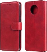 Voor Geschikt voor Xiaomi Redmi Note 9T / Note 9 5G Klassieke Kalfsstructuur PU + TPU Horizontale Flip Leren Case met Houder & Kaartsleuven & Portemonnee (Rood)