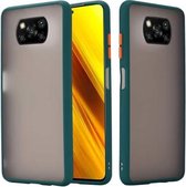 Voor Xiaomi Poco X3 / Poco X3 NFC Skin Hand Feeling Series Schokbestendig Frosted PC + TPU beschermhoes (donkergroen)