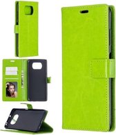 Voor Geschikt voor Xiaomi Poco X3 NFC Crazy Horse Texture Horizontale Flip lederen tas met houder & kaartsleuven & portemonnee & fotolijst (groen)