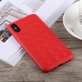 TOTUDESIGN Deo-serie schokbestendig TPU + PU-hoesje voor iPhone X / XS (rood)