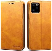 Suteni Calf Texture Horizontale Flip Leren Case met Houder & Kaartsleuven & Portemonnee voor iPhone 11 Pro (Khaki)