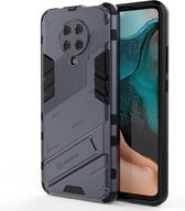 Voor Xiaomi Redmi K30 Pro Punk Armor 2 in 1 PC + TPU schokbestendig hoesje met onzichtbare houder (grijs)
