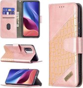 Voor Xiaomi Mi 11i / Poco F3 / Redmi K40 Bijpassende kleur Krokodiltextuur Horizontale flip PU lederen tas met portemonnee & houder & kaartsleuven (rose goud)